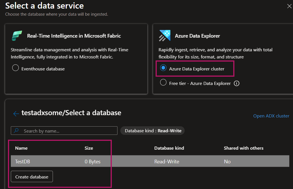 Finalize your configuration for ADX